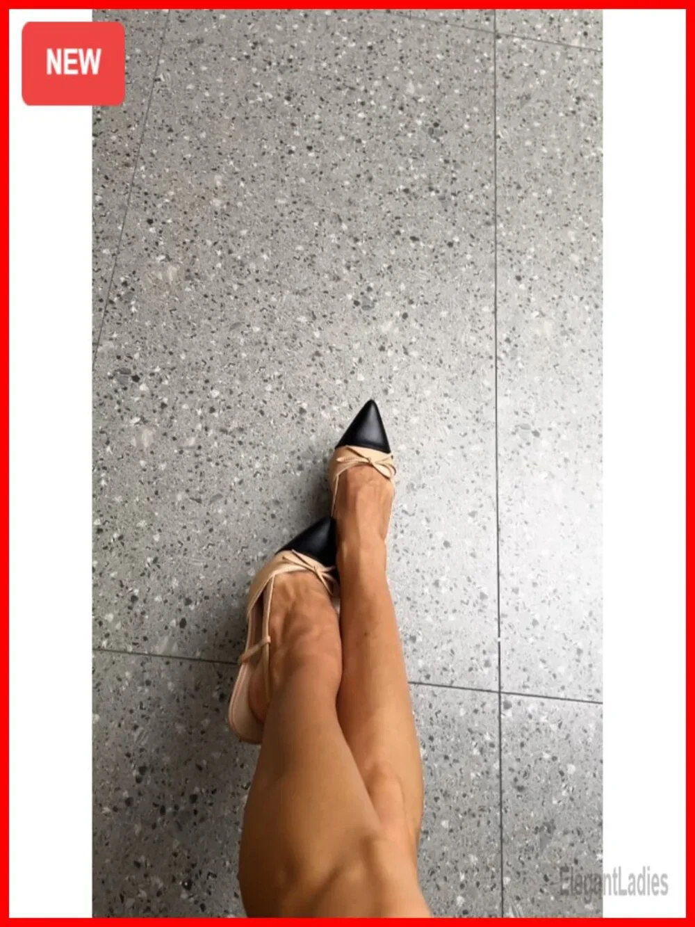 Womens Slingback Kitten Low Heels Bow Closed Pointed Toe Dress Shoes Pumps